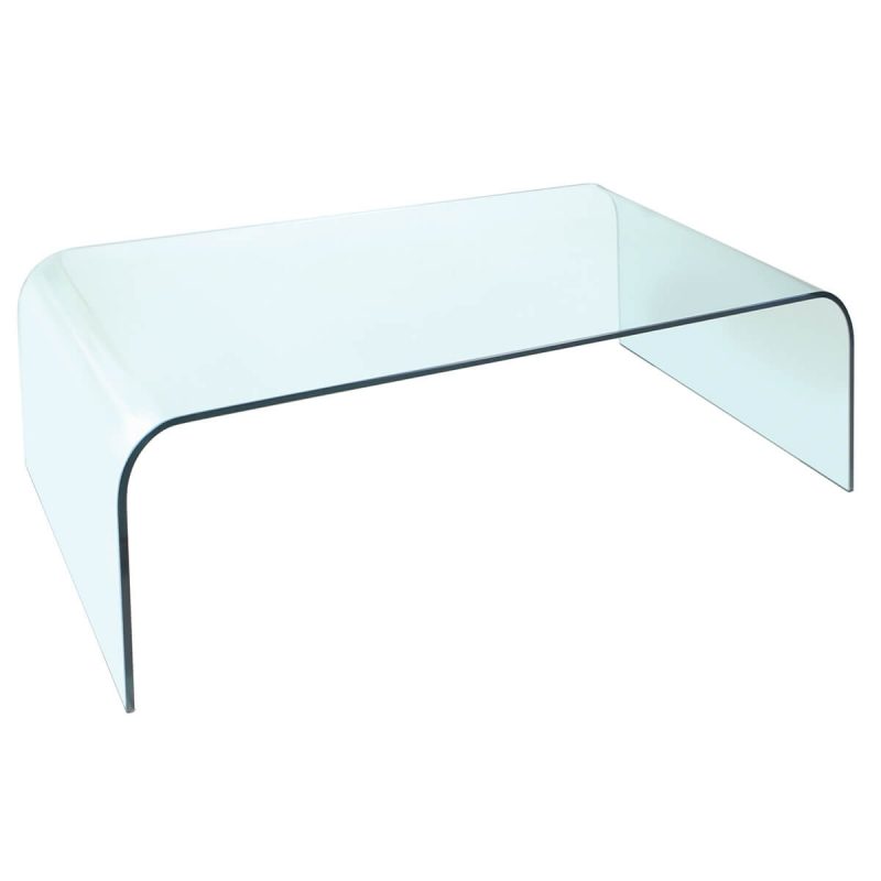 Dome Curved Glass Coffee Table Modern Glass Furniture FADS