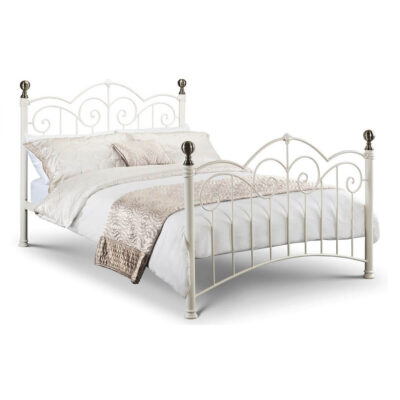 India Metal Stone White Bed Frame | Metal Bed Frames | FADS