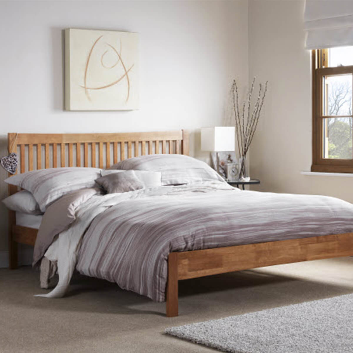 Mya Slatted Wooden Bed Frame | FADS