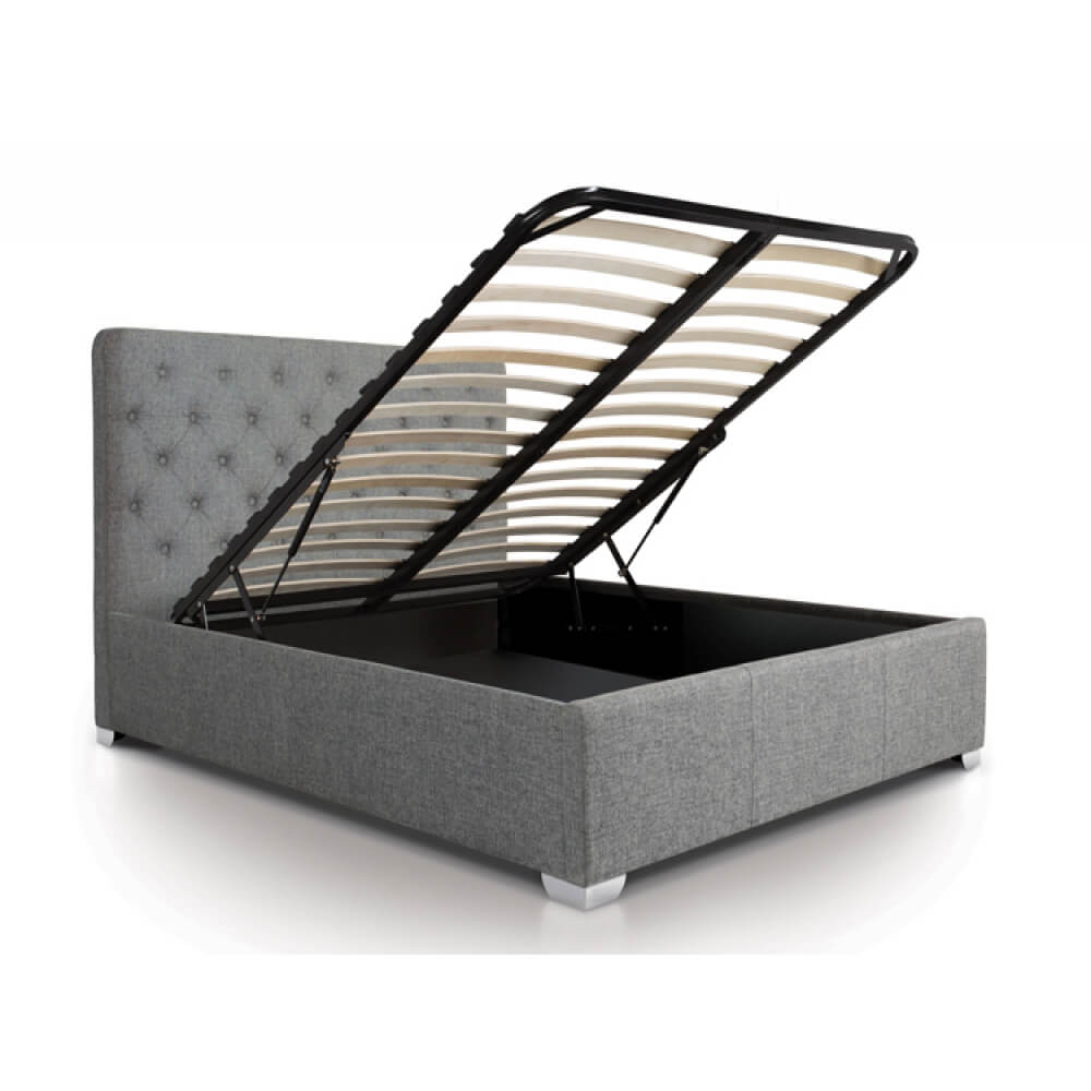 Nova Grey Hard Base Ottoman Bed | Modern Storage Beds | FADS