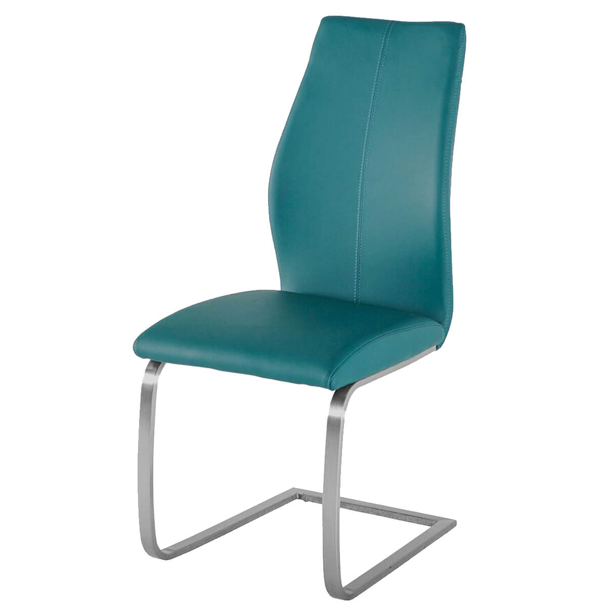 Irma Multi Coloured Chairs Teal Faux Leather Dining Chairs | FADS