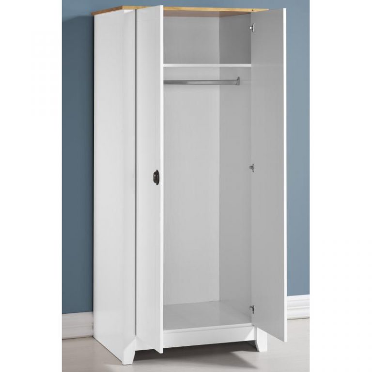 Florence 2 Door White Wardrobe | Bedroom Furniture | FADS