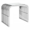 Vogue Silver Slatted Lamp Table 1