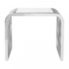 Vogue Silver Slatted Lamp Table