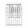 Vogue Silver Slatted Lamp Table 2