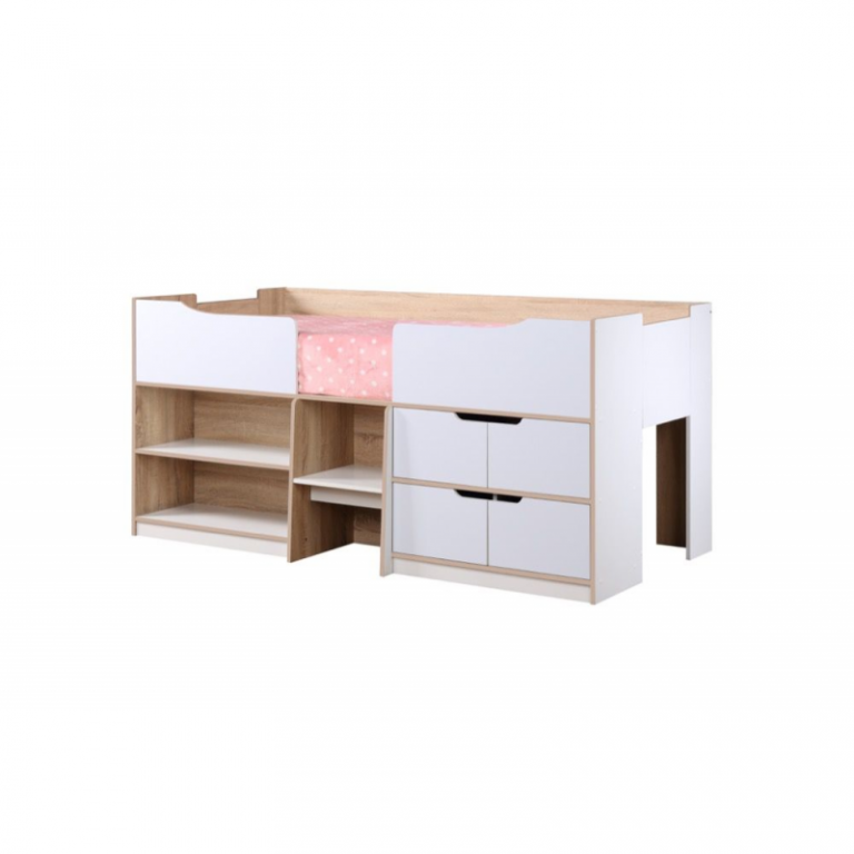 Paddington White And Light Oak Cabin Bed Kids Bedroom Fads