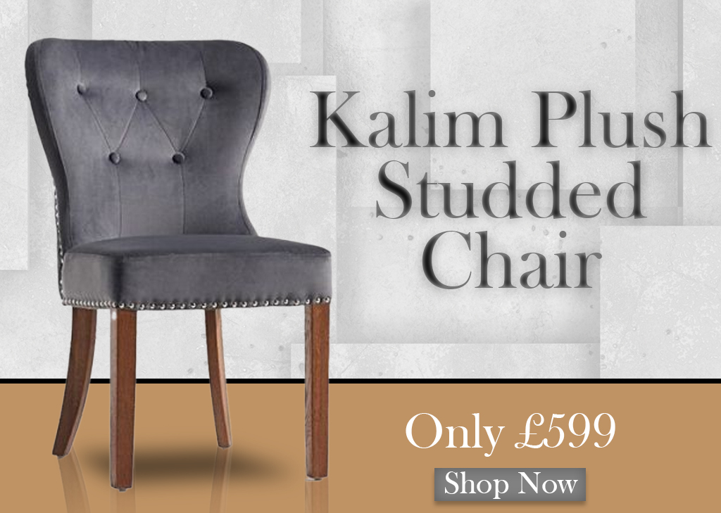 FADS Kalim Plush Studded Chair