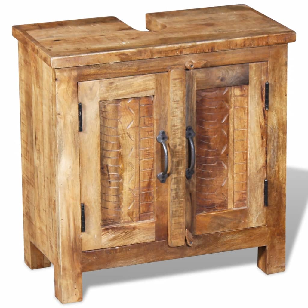 mango wood bathroom cabinet